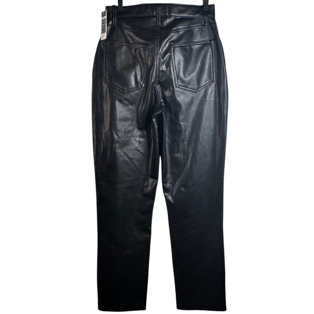 Abercrombie & Fitch Black 90s Straight Ultra High Rise Jeans Womens 6 Long NWT - Picture 2 of 16